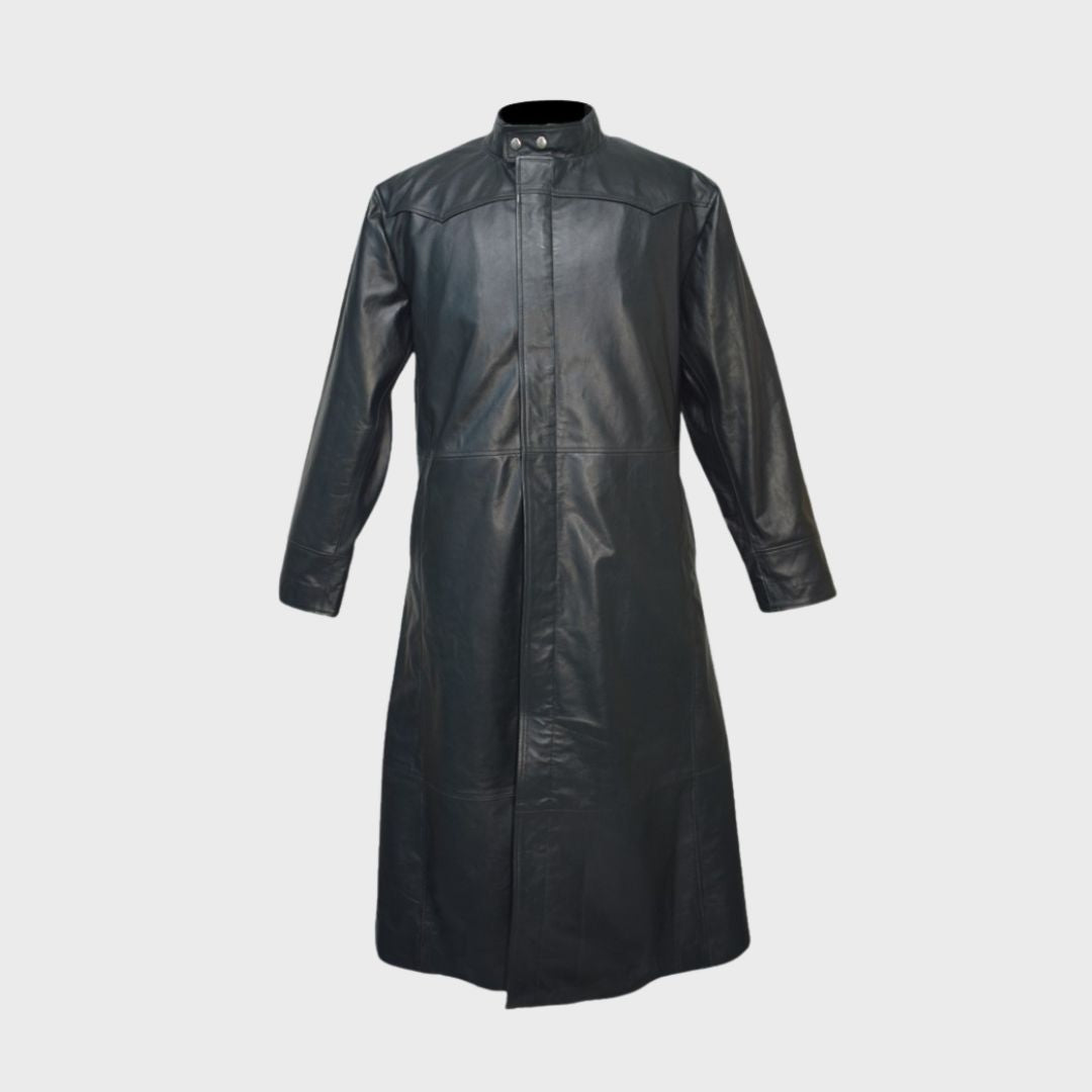 Neo Matrix Leather Trench Coat Gothic Style Men s Iconic Movie Style Ninetino