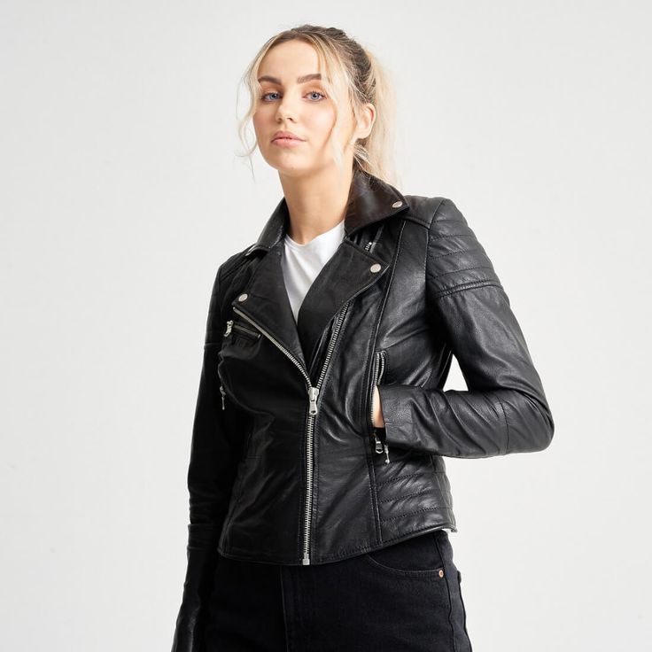 Women's Genuine Leather Jackets - Ninetino