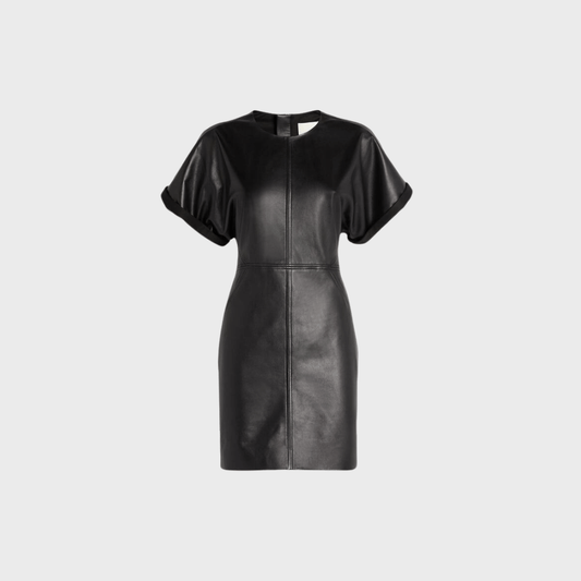 Womens Leather Dress Genuine Lambskin Club Party Wear