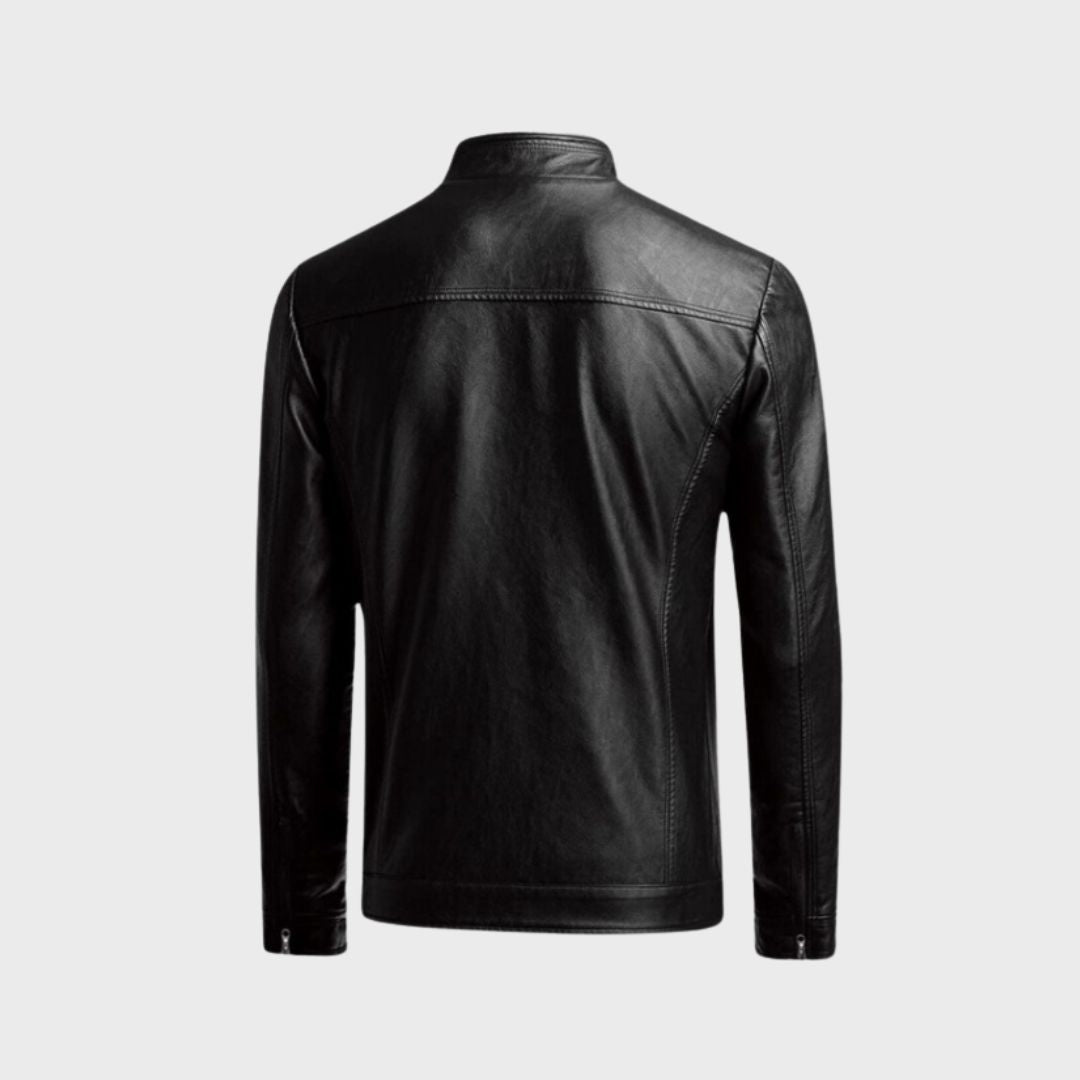 Carlito Black Leather Biker Jacket