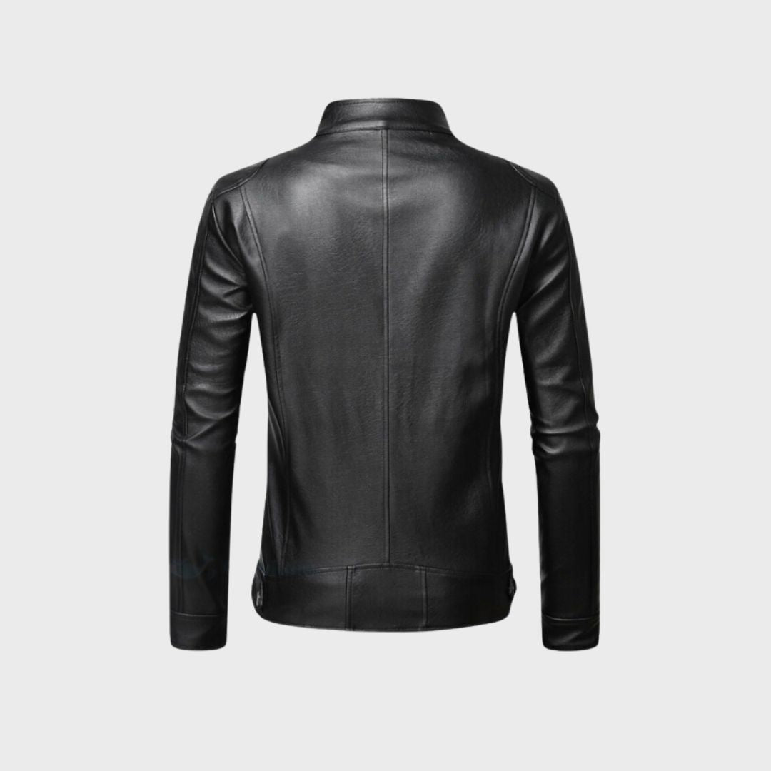 Kane Black Leather BIker Jacket